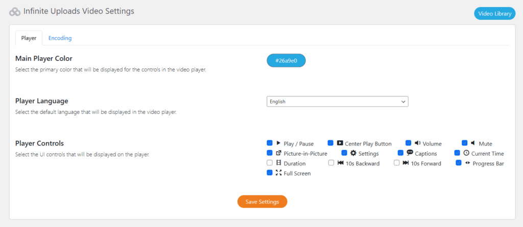 Player settings