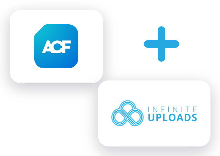 Advanced Custom Fields and Infinite Uploads logos