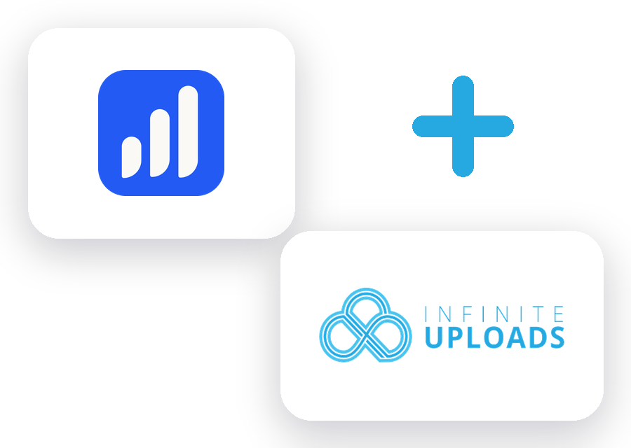 LearnDash and Infinite Uploads logos LearnDash and Infinite Uploads logos
