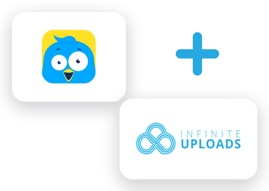 FileBird and Infinite Uploads logos