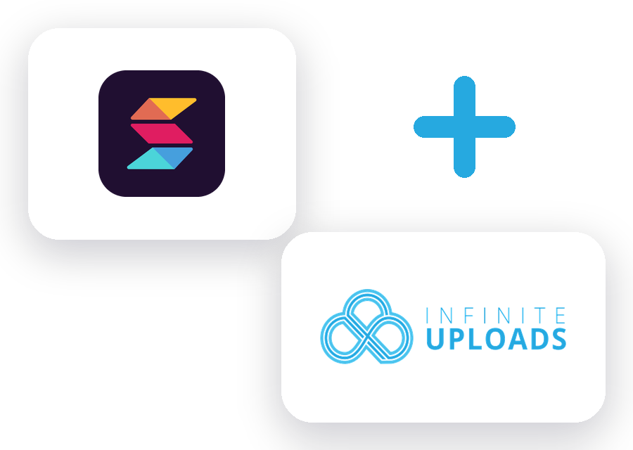 Stackable and Infinite Uploads logos